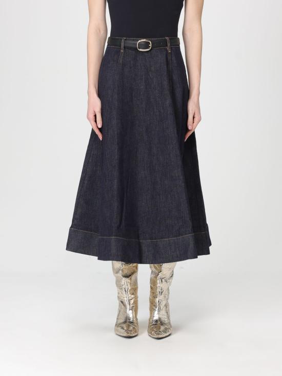 26SS 셀프 포트레이트 미디 스커트 RS26828MSKBL Blue