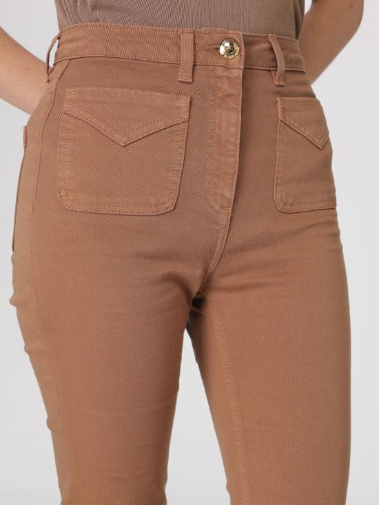 26SS 엘리자베타프랜치 데님 팬츠 PJ22N61E2 AI6 Brown - ELISABETTA FRANCHI