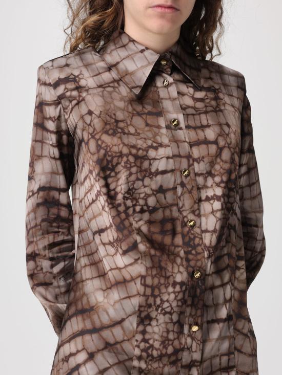 26SS 엘리자베타프랜치 셔츠 CA13161E2 644 Brown - ELISABETTA FRANCHI