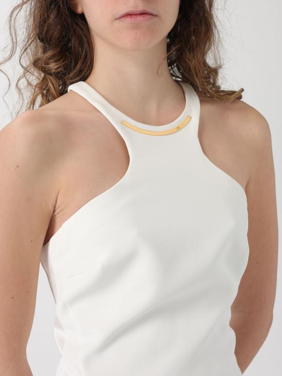 26SS 엘리자베타프랜치 롱 원피스 AB91761E2 360 White - ELISABETTA FRANCHI