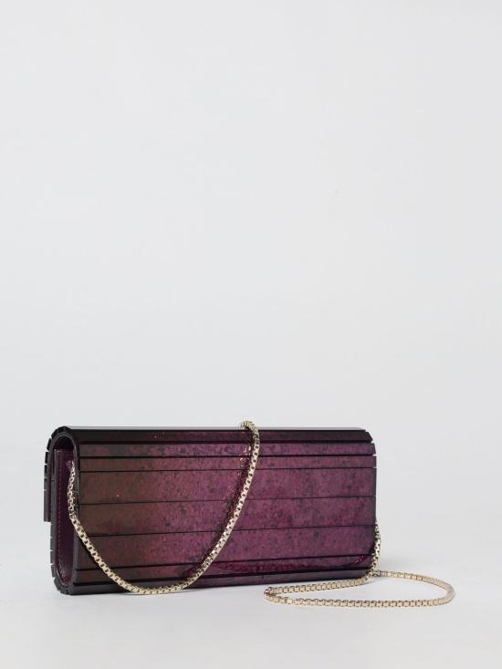 26SS 지미추 클러치/파우치 SWEETIEDGA WINTER BLOOM VIOLET ORCHI Amaranth - JIMMY CHOO