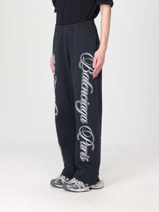 26SS 발렌시아가 커시브 배기 팬츠 846917TTVM8 6552 White - BALENCIAGA