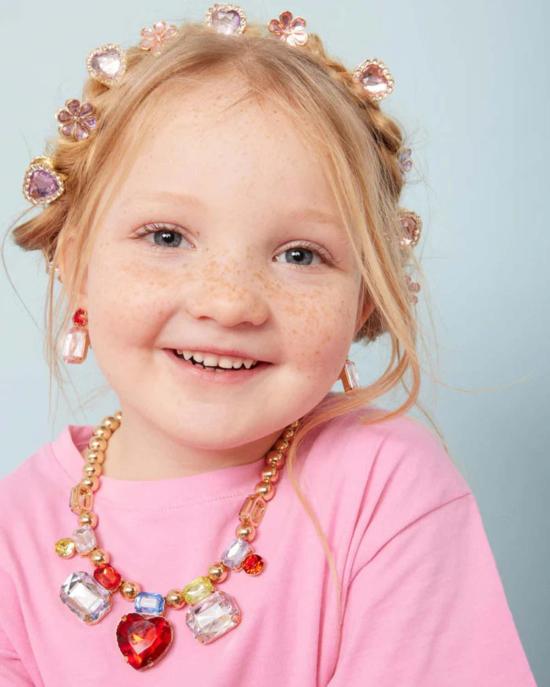  [키즈] 슈퍼스몰 헤어 액세서리 어린이용 슈퍼 스몰 레드 카펫 메가 주얼리 세트