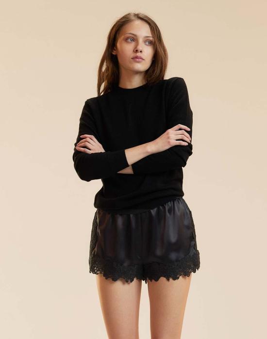 신시아 로리 숏팬츠 신시아 로울리 가르보 레이스 쇼츠 블랙 - CYNTHIA ROWLEY