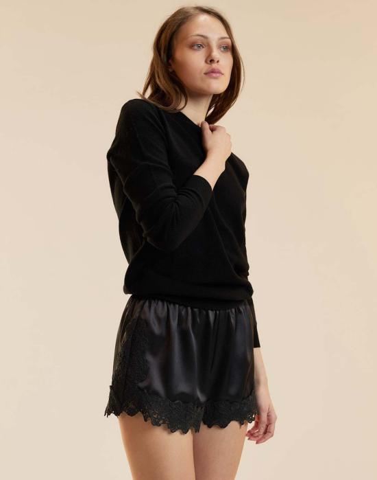  신시아 로리 숏팬츠 신시아 로울리 가르보 레이스 쇼츠 블랙 - CYNTHIA ROWLEY