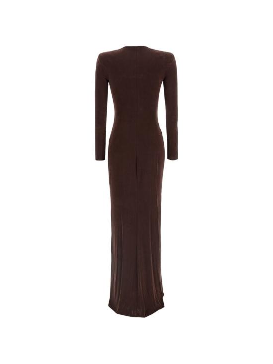 26SS 엘리자베타프랜치 미디 원피스 ABR2961E2 644 Brown - ELISABETTA FRANCHI