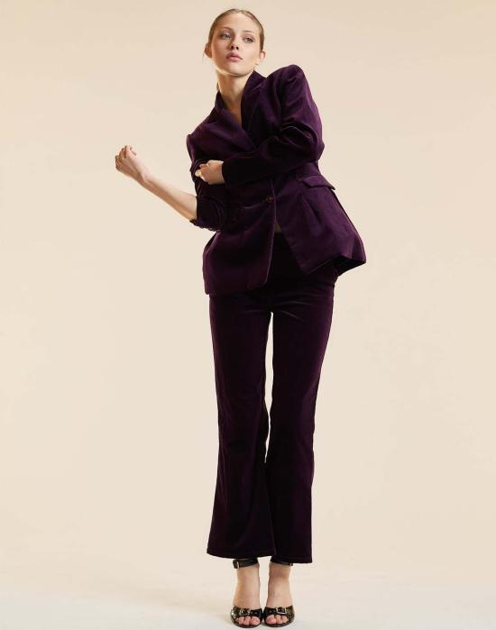  신시아 로리 수트 자켓 신시아 로울리 첼시 수트 블레이저 퍼플 - CYNTHIA ROWLEY