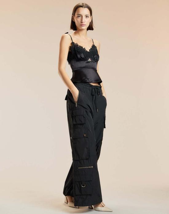  신시아 로리 블라우스 신시아 로울리 가르보 레이스 슬립 탑 블랙 - CYNTHIA ROWLEY