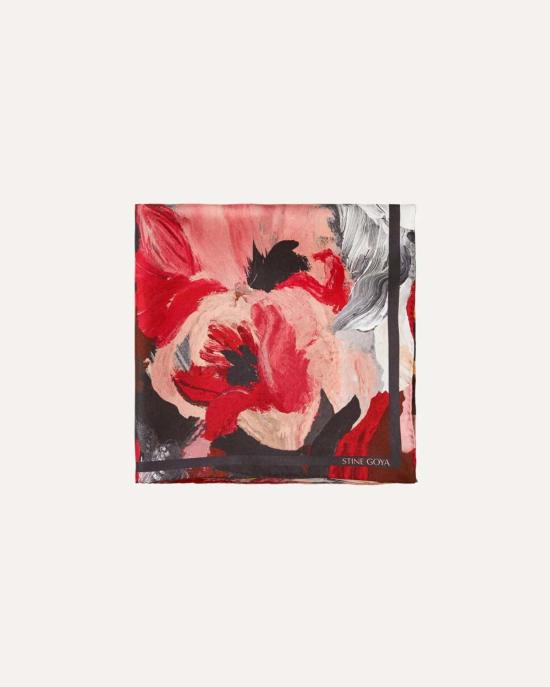  스티네 고야 머플러/스카프 스틴 고야 마이 가든 스카프 레드 - STINE GOYA