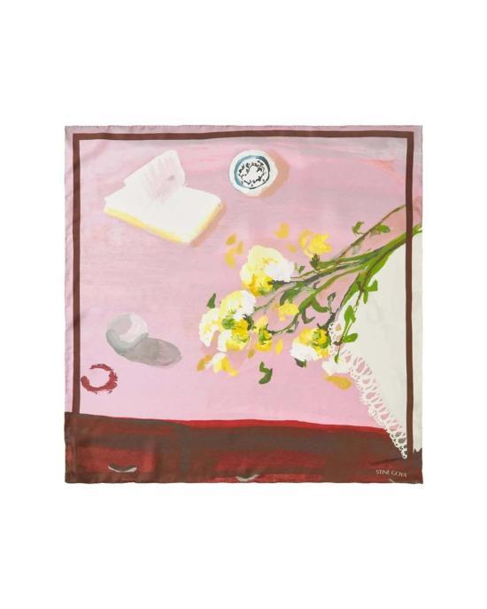  스티네 고야 머플러/스카프 스틴 고야 파이브 레졸루션 실크 스카프 핑크