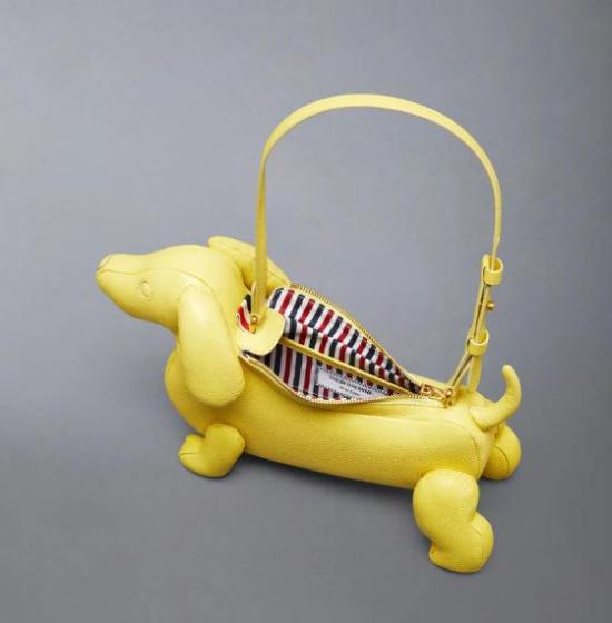 26FW 톰브라운 페블 그레인 헥터 바게트백 FAP341A00198 735 PASTEL YELLOW - THOM BROWNE