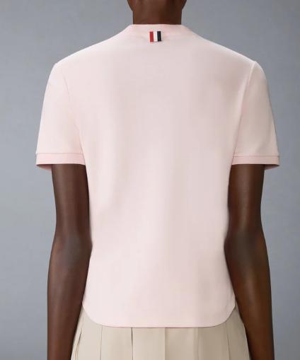 26SS 톰브라운 코튼 밀라노 포켓 티셔츠 FJS223AJ0055 640 LIGHT PINK - THOM BROWNE