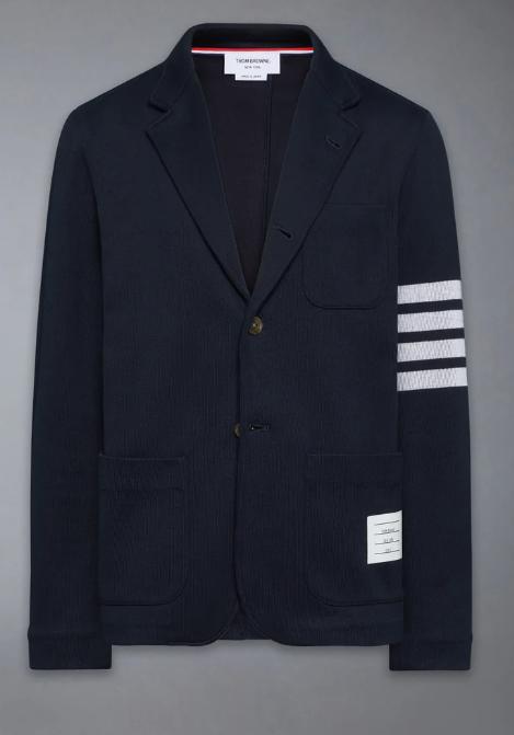 26SS 톰브라운 더블 페이스 니트 4바 색 재킷 MJT575A07545 415 NAVY