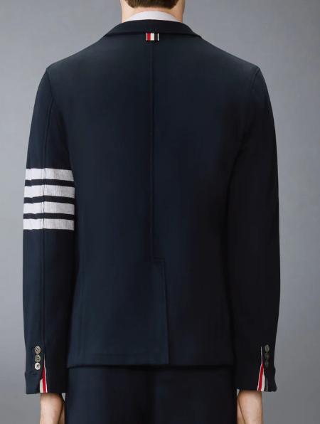 26SS 톰브라운 더블 페이스 니트 4바 색 재킷 MJT575A07545 415 NAVY - THOM BROWNE