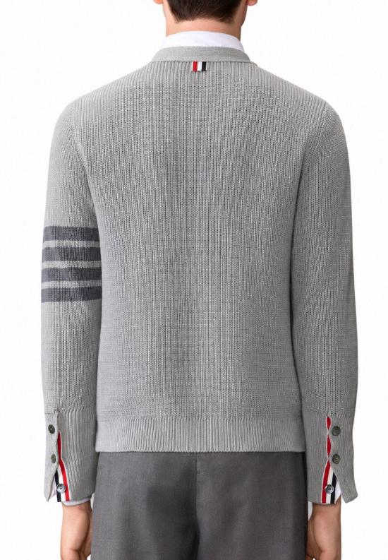 26SS 톰브라운 가먼트 다이드 4바 가디건 MKC635AY3065 055 LT GREY - THOM BROWNE