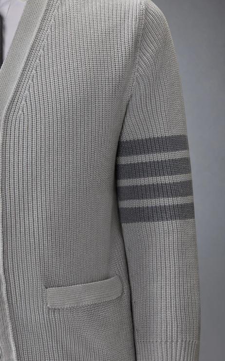 26SS 톰브라운 가먼트 다이드 4바 가디건 MKC635AY3065 055 LT GREY - THOM BROWNE