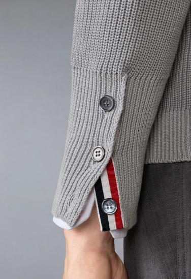 26SS 톰브라운 가먼트 다이드 4바 가디건 MKC635AY3065 055 LT GREY - THOM BROWNE