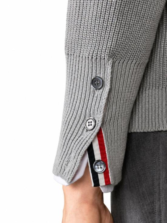 26SS 톰브라운 가먼트 다이드 4바 가디건 MKC635AY3065 055 LT GREY - THOM BROWNE