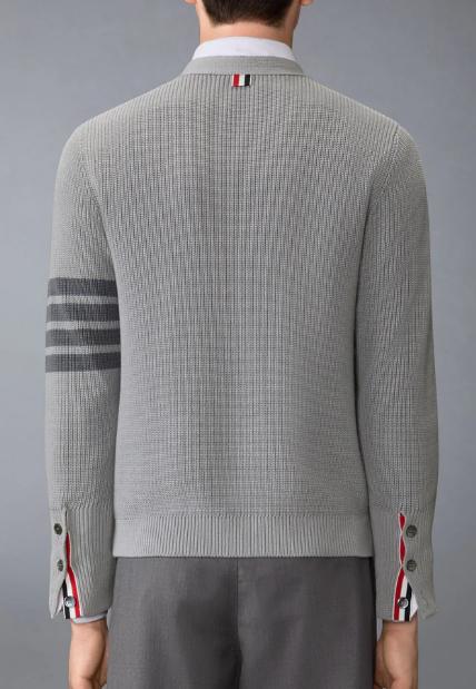 26SS 톰브라운 가먼트 다이드 4바 가디건 MKC635AY3065 055 LT GREY - THOM BROWNE