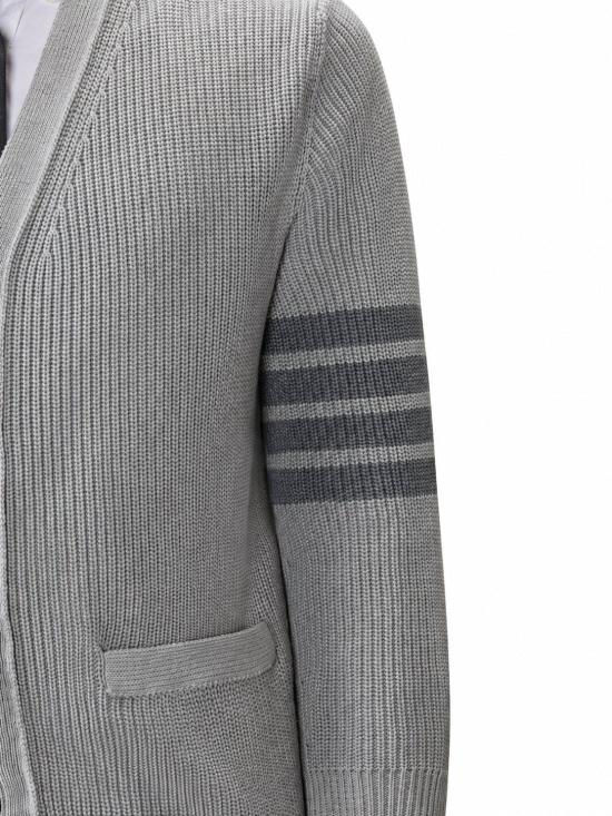 26SS 톰브라운 가먼트 다이드 4바 가디건 MKC635AY3065 055 LT GREY - THOM BROWNE
