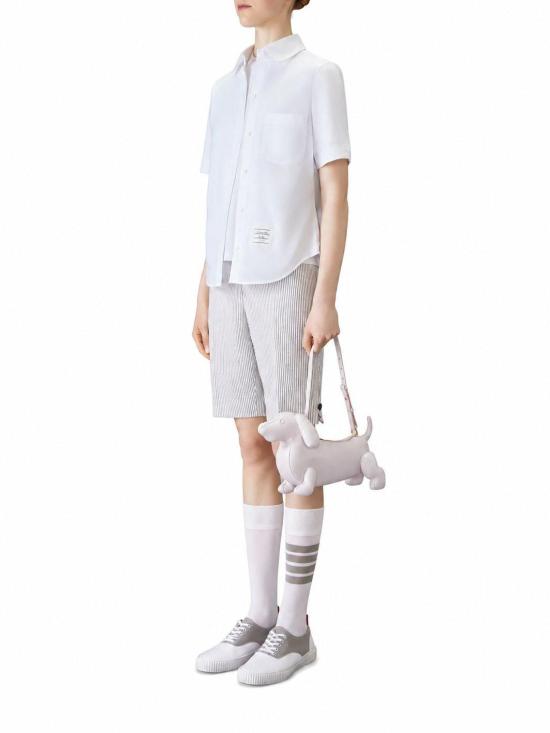 27SS 톰브라운 페블 그레인 헥터 바게트백 FAP341A00198 680 LT PINK - THOM BROWNE