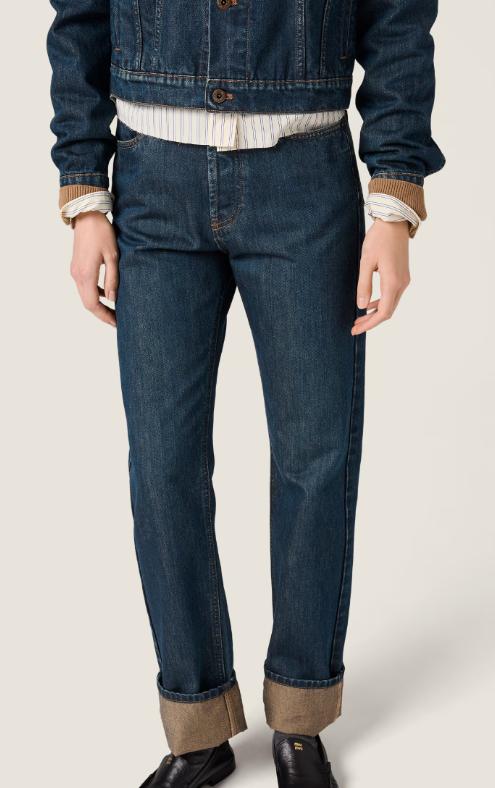 26SS 미우미우 스트레이트 팬츠 GWP575SOOO17OM F0008 BLEU - MIU MIU