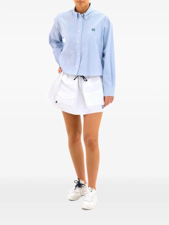 26SS 미우미우 숏 스커트 MG2643 10RGF0009 White - MIU MIU
