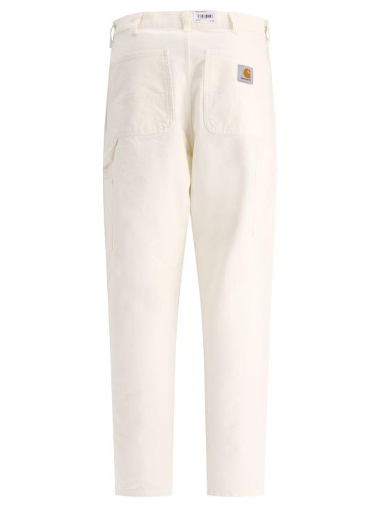 26SS 칼하트 WIP 디어본 캔버스 싱글 니 팬츠 I031497D6 02 White - CARHARTT WIP