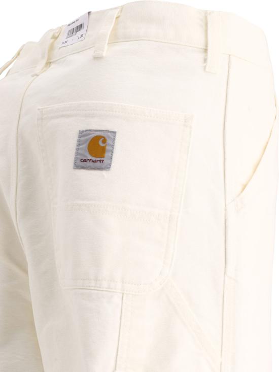 26SS 칼하트 WIP 디어본 캔버스 싱글 니 팬츠 I031497D6 02 White - CARHARTT WIP