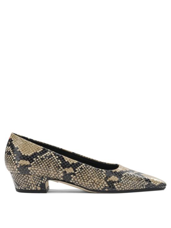 26SS 에이드 힐/펌프스 RORYSNAKE PRINT CALF LEATHERHAZELNUT Beige