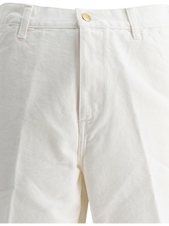 26SS 칼하트 WIP 싱글 니 쇼츠 I027942D6 02 White - CARHARTT WIP
