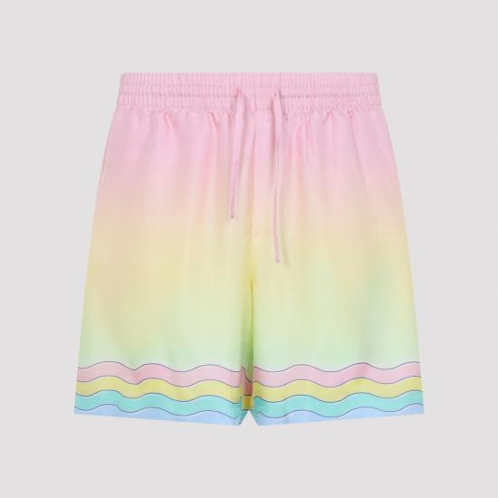 26SS 카사블랑카 숏팬츠 MSP26TR39902 MULTI PINK PURPLE - CASABLANCA