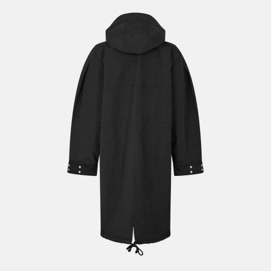  가니 패딩 Ganni Ripstop 트라이 레이어 파카 코트 팬텀 블랙 - GANNI