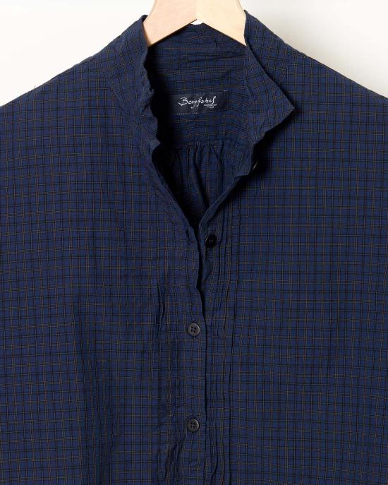  버그파벨 셔츠 베르그파벨 클라우디아 셔츠 네이비 체크 - BERGFABEL