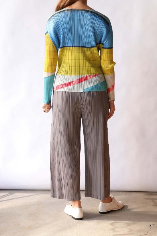  플리츠플리즈 블라우스 이세이 미야케의 플리츠 플리즈 시티 콜라주 탑 - PLEATS PLEASE