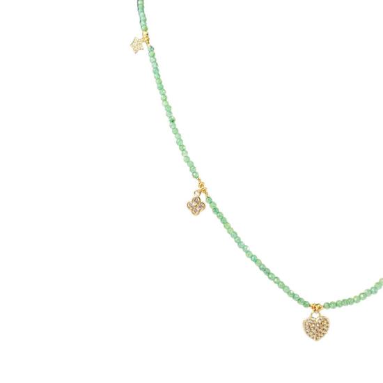  매디슨 베벌리힐스 목걸이/팬던트 매디슨 베벌리 힐스 그린 아벤츄린 비즈 초커 목걸이 (녹색) - MADISON BEVERLY HILLS
