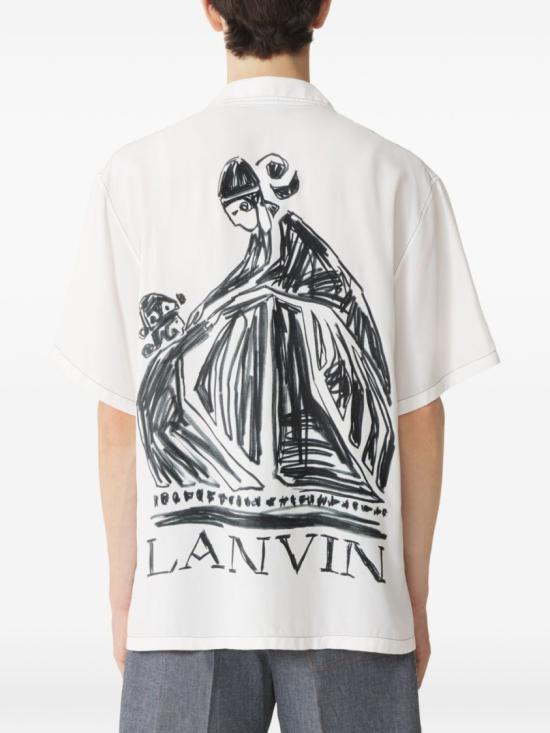 26SS 랑방 반팔 셔츠 RM SI0011 6257 P26 00 White - LANVIN