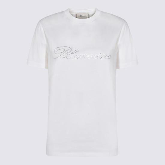26SS 블루마린 반팔 티셔츠 P622T130AC9916 White - BLUMARINE
