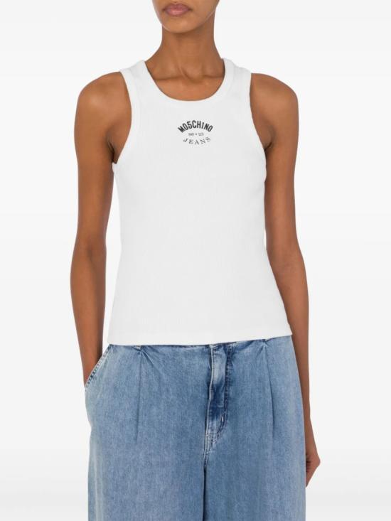 25SS 모스키노 민소매 티셔츠 J08053731 White - MOSCHINO