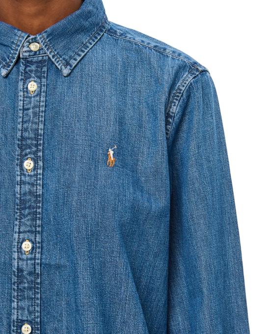  폴로 랄프로렌 데님 셔츠 211969458001MERCEDWASH Blue - POLO RALPH LAUREN