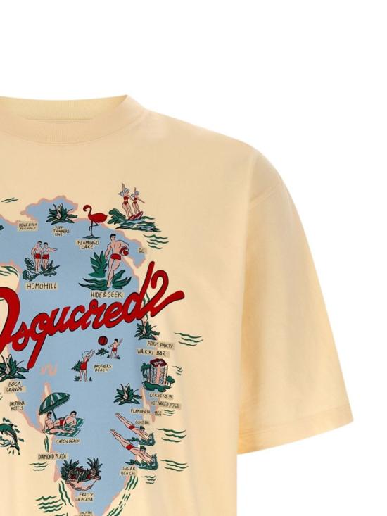26SS 디스퀘어드2 반팔 티셔츠 S71GD1643 D20020 103 Neutrals - DSQUARED2