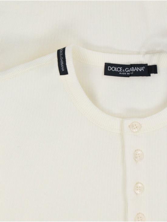 26SS 돌체앤가바나 코튼 세라피노 티셔츠 G8QX6T G7P0DW0001 White - DOLCE & GABBANA