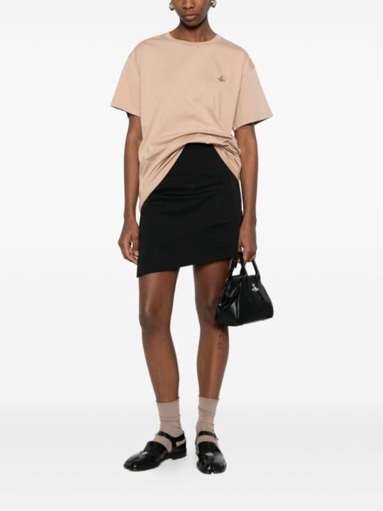 26SS 비비안웨스트우드 가먼트 다이드 로고 저지 반팔 티셔츠 3G010013 J001M D403 Neutrals - VIVIENNE WESTWOOD
