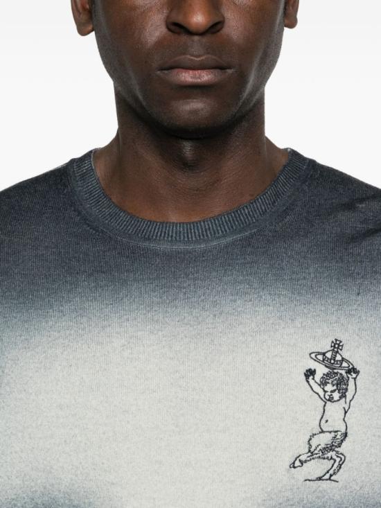 26SS 비비안웨스트우드 반팔 티셔츠 27010030 Y004I K410 Blue - VIVIENNE WESTWOOD