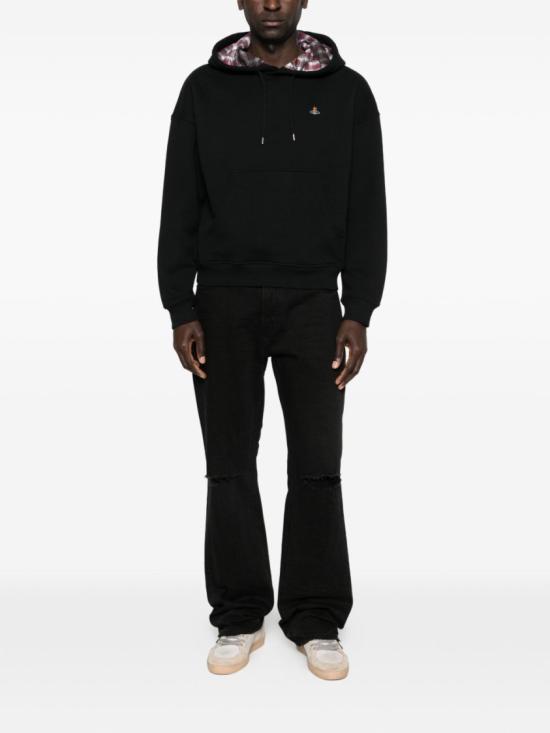 26SS 비비안웨스트우드 ORB 로고 후드 티셔츠 2I01000M J00AS O103 Black - VIVIENNE WESTWOOD
