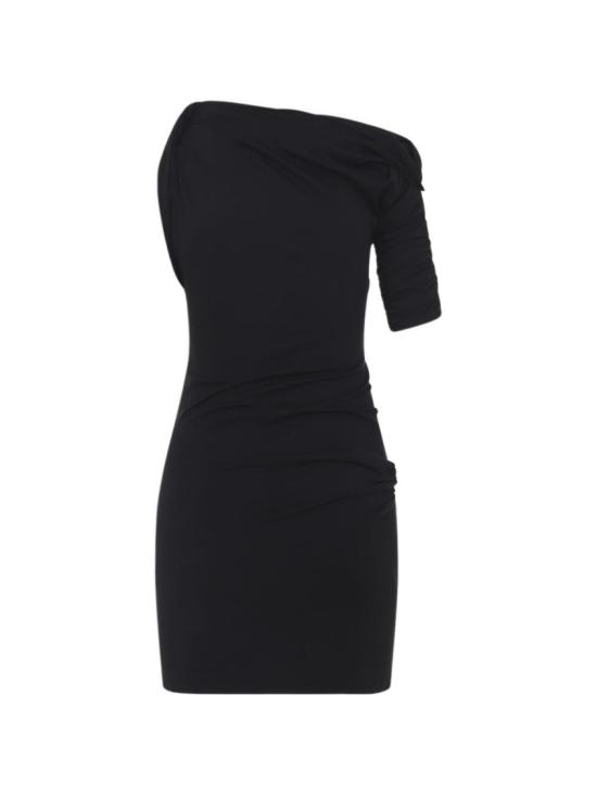 26SS 자크뮈스 드라페아도 미니 드레스 DRW00143 AJ00260 990 Black - JACQUEMUS