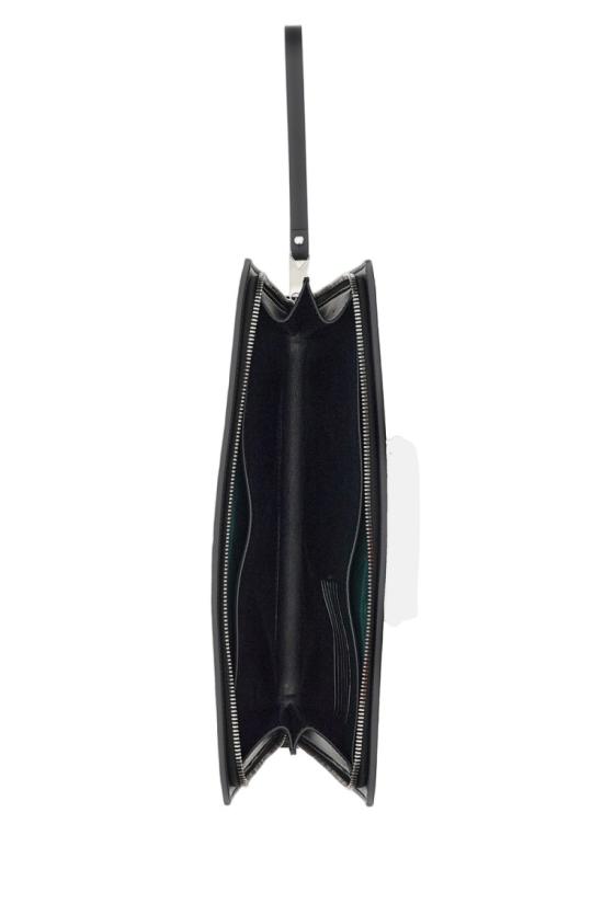 26SS 보테가베네타 미디움 인트레치아토 도큐먼트 케이스 732638V2E418803 Black - BOTTEGA VENETA