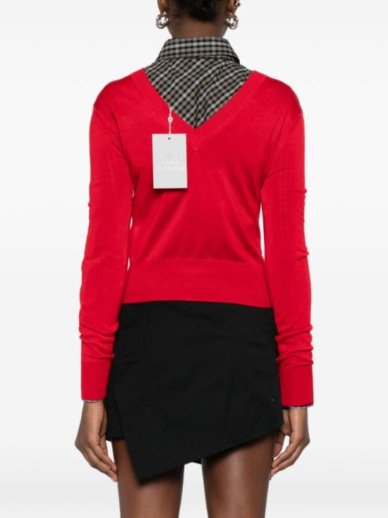 26SS 비비안웨스트우드 스웨터 1803007N Y001A H406 Red - VIVIENNE WESTWOOD
