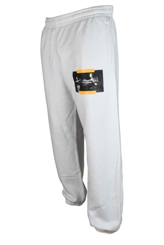  오프화이트 트레이닝/조거 팬츠 사선 스트라이프와 그래픽적인 디자인이 돋보이는 스트레이트 핏 조깅 팬츠 - OFF WHITE