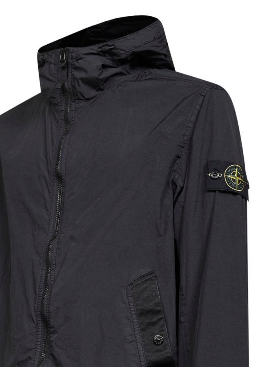 26SS 스톤 아일랜드 크링클 랩스 NY 윈드 레지스턴스 안티 드롭 후드 자켓 L1S154100001 Black - STONE ISLAND